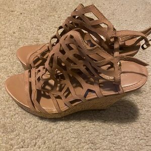 Women’s Charles David corkscrew wedge heel sandal